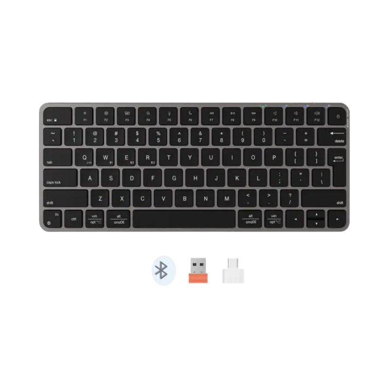Meetion -K210GB- 2.4G+Bluetooth Keyboard GREY BLACK US