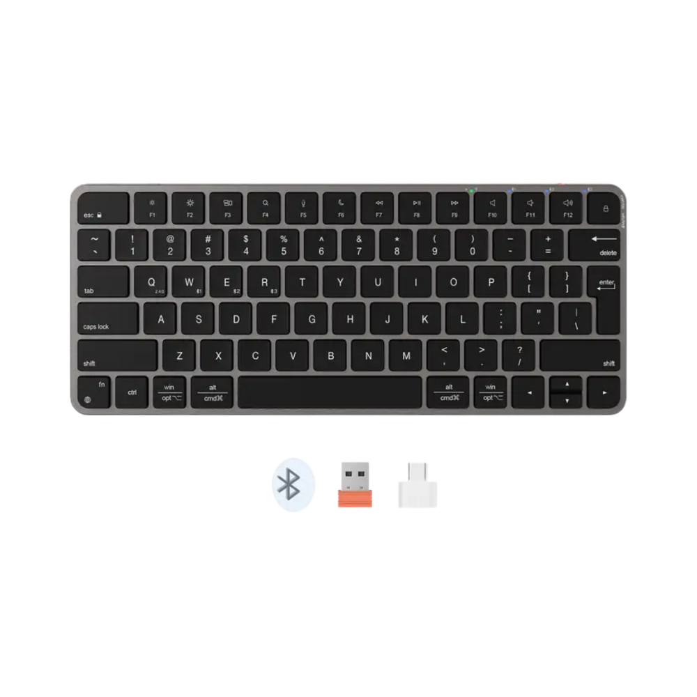 Meetion -K210GB- 2.4G+Bluetooth Keyboard GREY BLACK US