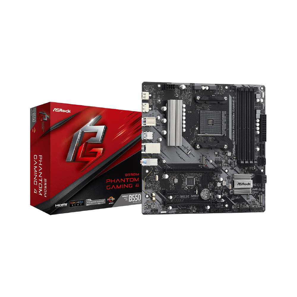 ASRock MOTHERBOARD AMD AM4 ATX - B550M PHANTOM GAMING 4