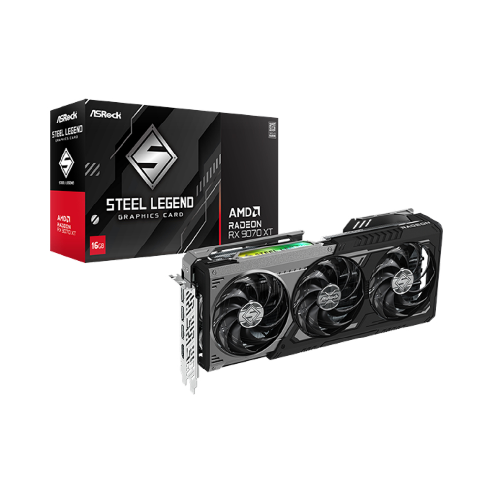 AMD Radeon™ RX 9070 XT Steel Legend Dark 16GB