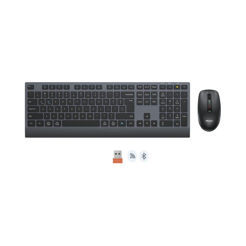 Meetion -C2000- 2.4G+Bluetooth 2-in-1 office combo(keyboard+mouse) Black US