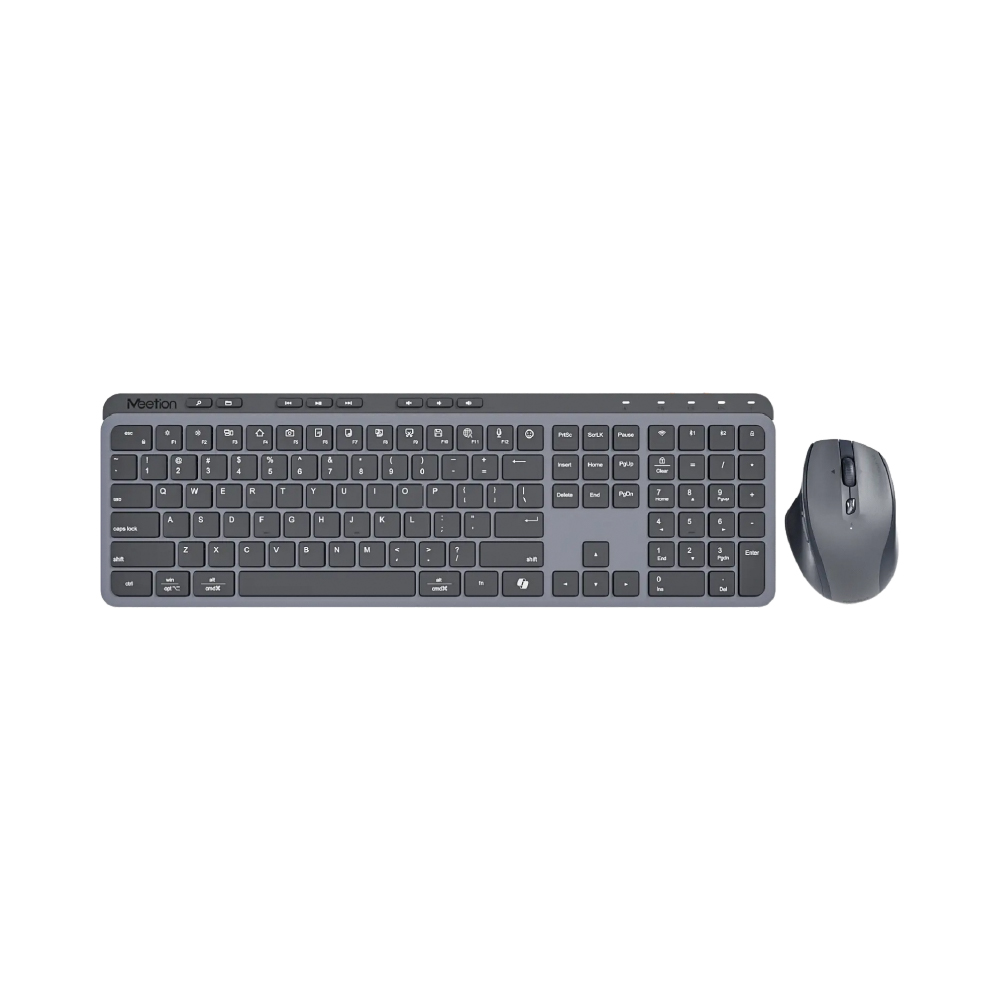 Meetion -CW330- 2.4G+Bluetooth office Keyboard mouse Combo Black US