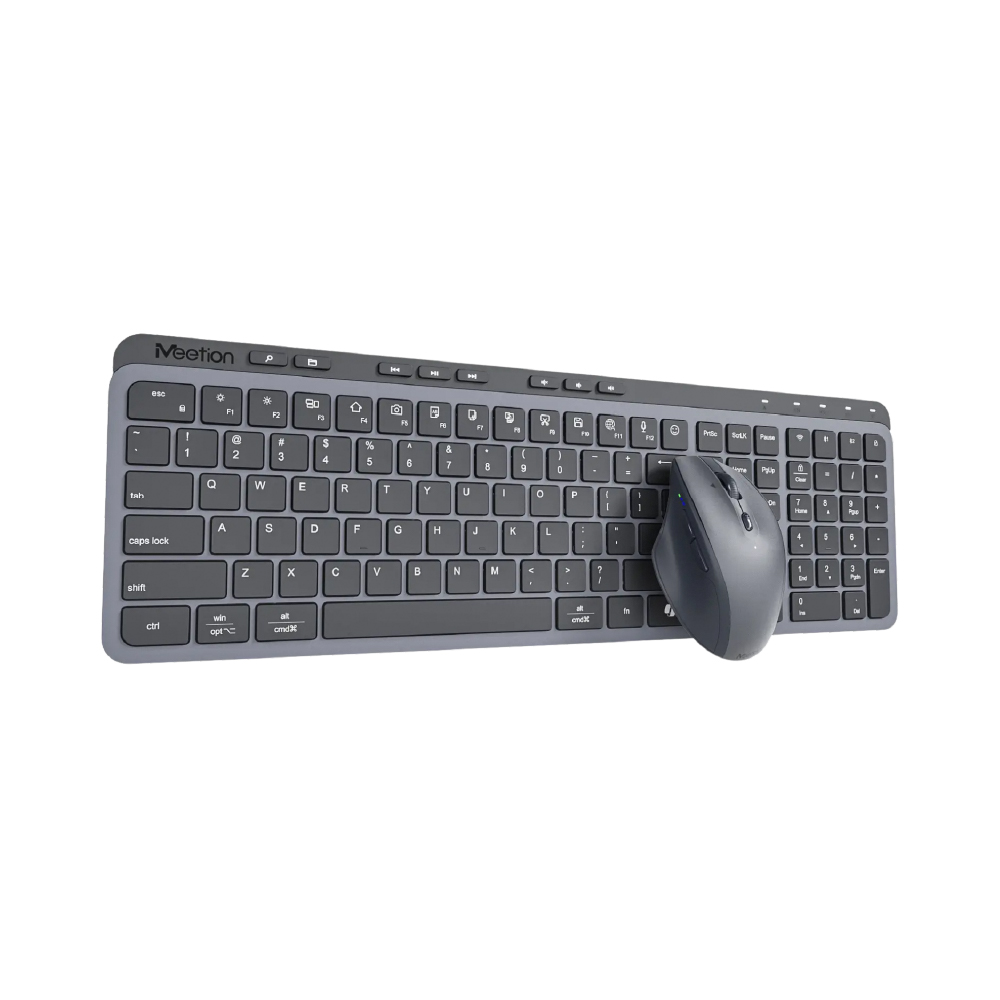 Meetion -CW330- 2.4G+Bluetooth office Keyboard mouse Combo Black US